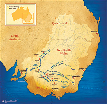 Australia's Murray-Darling Basin is an expansive catchment area covering four Australian states and the capitol territory. Use left and right arrows to navigate through all images.