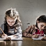 Children in a village school near Nablus.