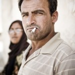 Portrait of a farmer, at Umm Lasafa village.