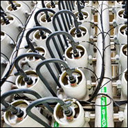 Reverse osmosis pipes at a plant in California.