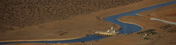 IMPERIAL VALLEY, CALIFORNIA: The All American Canal, the main water conduit from the Colorado River into the Imperial Dam, Imperial Valley. IMPERIAL VALLEY, CALIFORNIA: The All American Canal, the main water conduit from the Colorado River into the Imperial Dam, Imperial Valley.