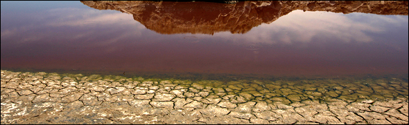 A scene from a former recreation boating area from the Salton sea