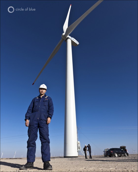 Toby-Gansu-wind-man-1000 China Water Energy Wind Solar Alternative Renewable Gansu Clean Desert Scarcity