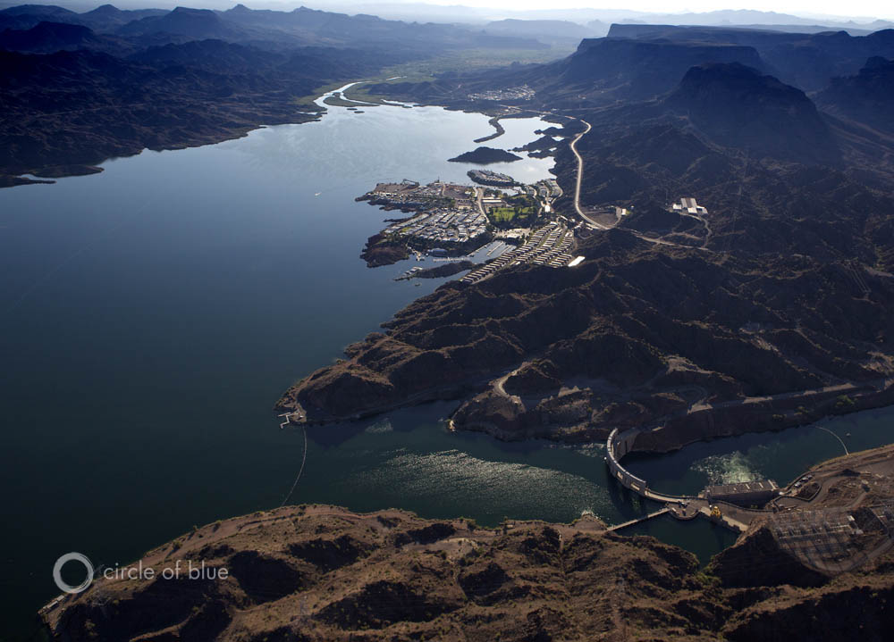 Click to enlarge. Colorado River Basin Lake Havasu Parker Dam Central Arizona Project California aqueduct