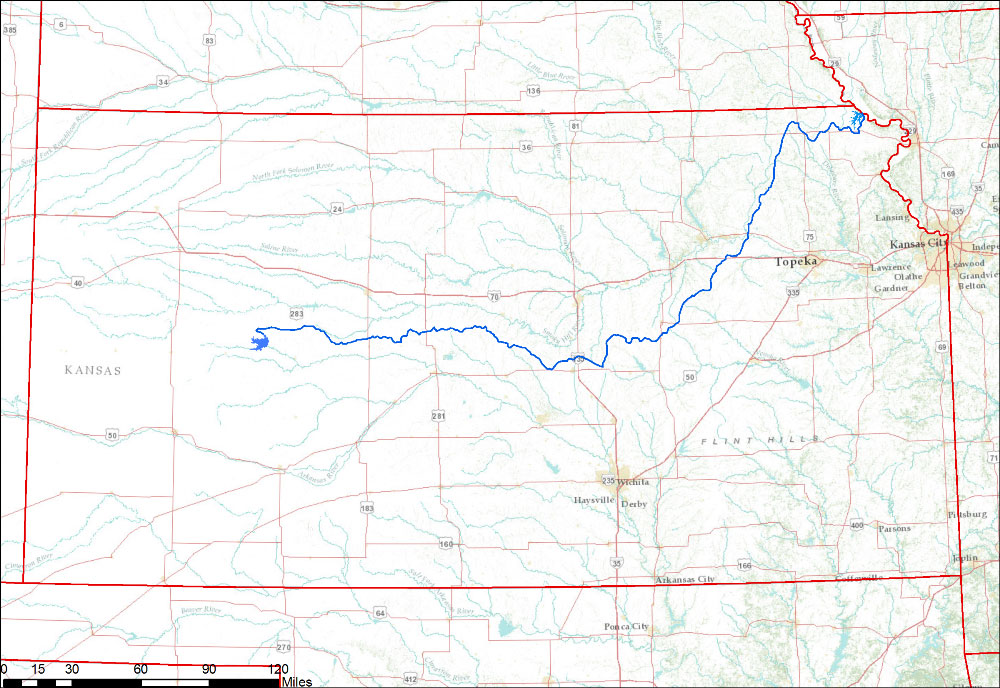 Where does the Missouri River begin and end?