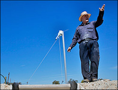 Near Shepparton, Victoria farmer Bill Gread surveys his irrigated land. He is one of some 60,000 farmers in Australia's Murray-Darling Basin struggling to cope with the extensive drought. 