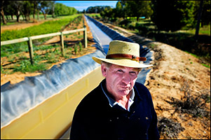 Dudley Bryant, a cattle producer near Shepparton and a key voice in water politics, started Northern Victoria Irrigators, a farmers' group that is supporting a US$1.5 billion project to modernize the leaky Goulburn-Murray irrigation district. Use left and right arrows to navigate through all images.