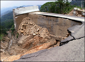 Mudslide Damage in Taiwan