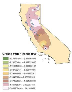 NASA Groundwater Map