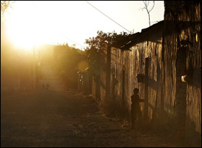 The dusty village life near San Marcos Tlacoyalco.