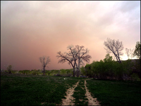 Colorado dust storm.