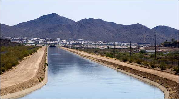 The Central Arizona Project canal system runs 336 miles from Lake Havasu, on the California border, to Tucson, providing water to nearly 80 percent of the state’s residents.