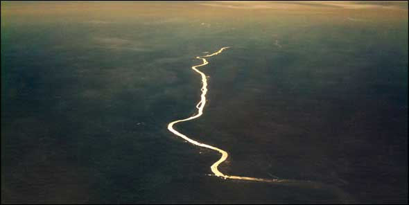 Aerial photo of the Illinois River near Ottawa, Illinois. 2010.