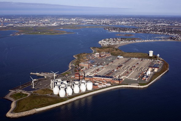 The holding tanks at the Deer Island’s wastewater treatment plant in Boston Harbor were raised by half a meter (nearly two feet) during construction in the 1990s in response to potential sea-level rise. The facility was one of the first to have a design that was informed by climate science.