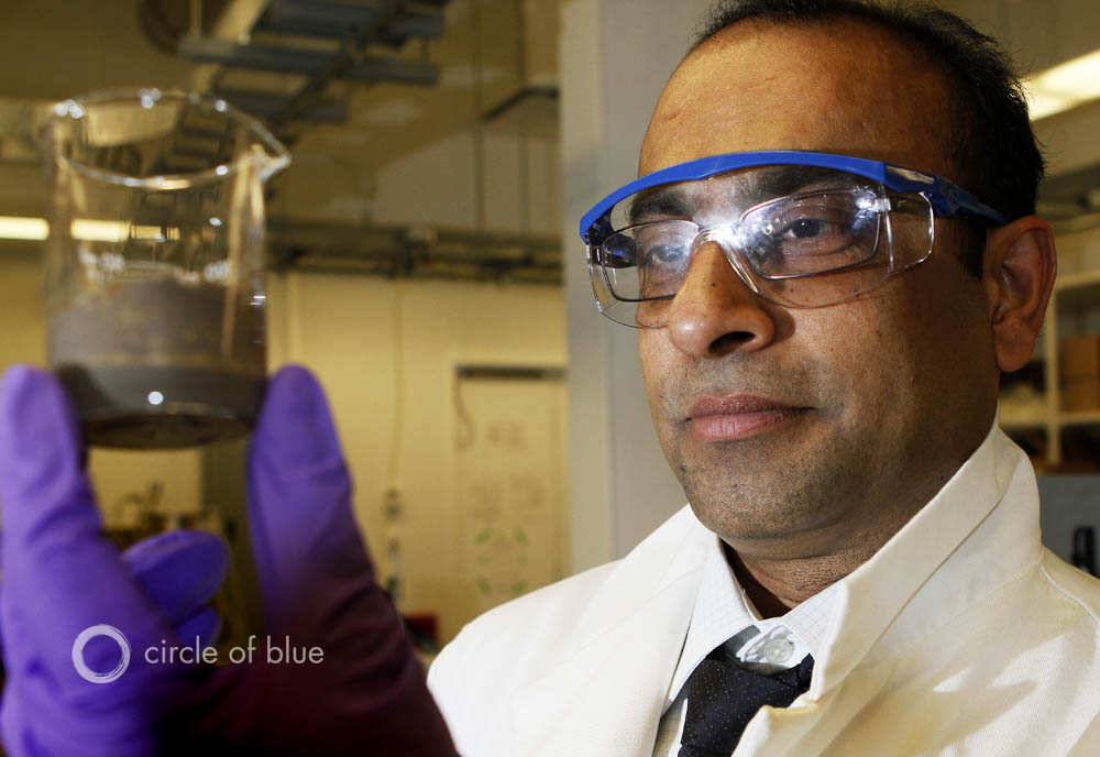 Dr. Subir Bhattacharjee in his laboratory at the University of Alberta