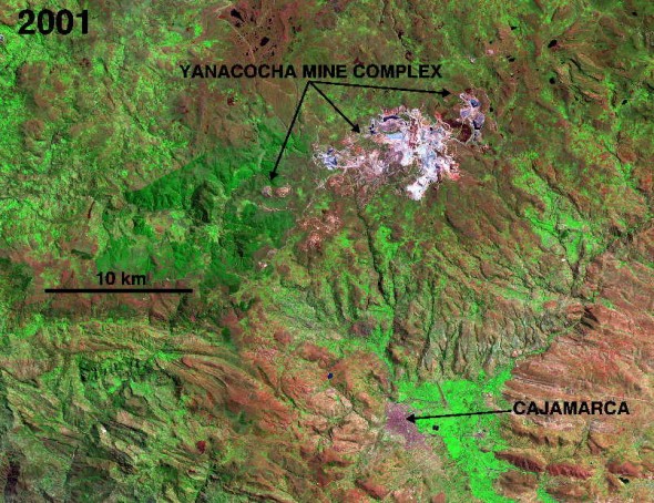Yanacocha gold mine Peru Cajamarca Latin America Newmont Mining Corporation Minas Conga copper