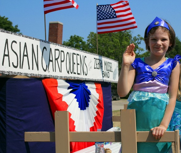 frankfort michigan small town 4th fourth of july parade asian carp queen zebra mussel band most beautiful place in america sleeping bear dunes