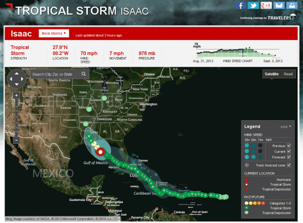 Hurricane Isaac Gulf of Mexico