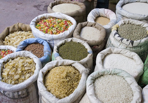 India food inflation grain market lentil pea corn rice