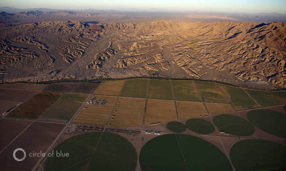 Colorado River GRACE satellite groundwater reservoir shrinking Mojave Desert irrigation agriculture