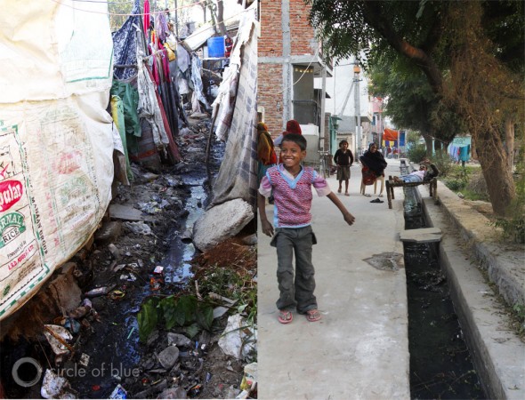 WASH India sanitation United Nations Millennium Development Goals delhi slum squatter village open sewer raw sewage