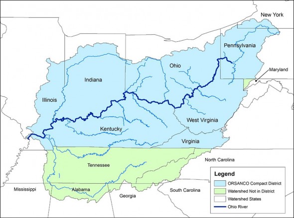 A map of the Ohio River Valley