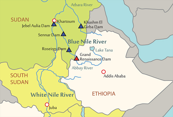 infographic data graphic design Wealth of the Nile river basin egypt ethiopia gdp dam hydropower 