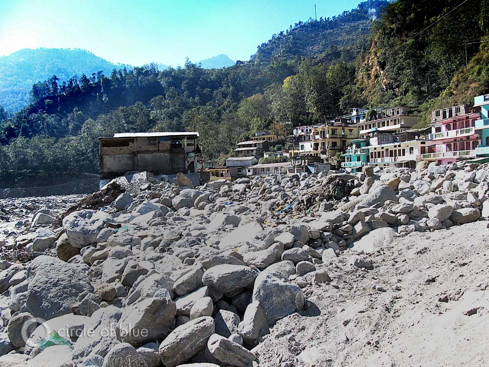 Sonprayag India Mandakini River Himalaya mountain flood dam construction hydropower hydroelectric summit Circle of Blue Choke Point Keith Schneider