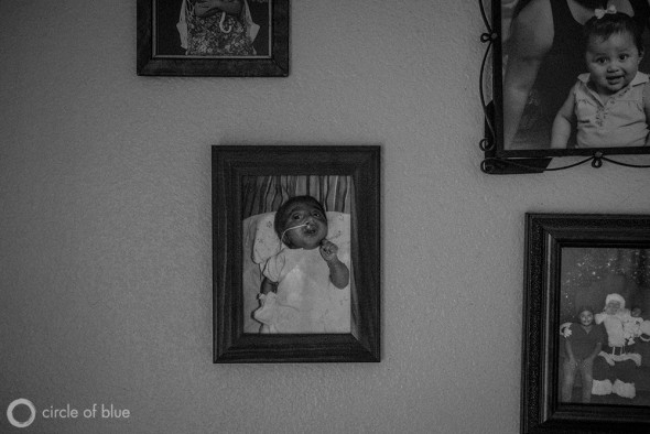 Maria Salcedo's ten month old daughter, Ashley Alvarez, died from complications stemming from mutliple birth defects during a rash of such occurances in Kettleman City, a small farmworker town in the Central Valley.