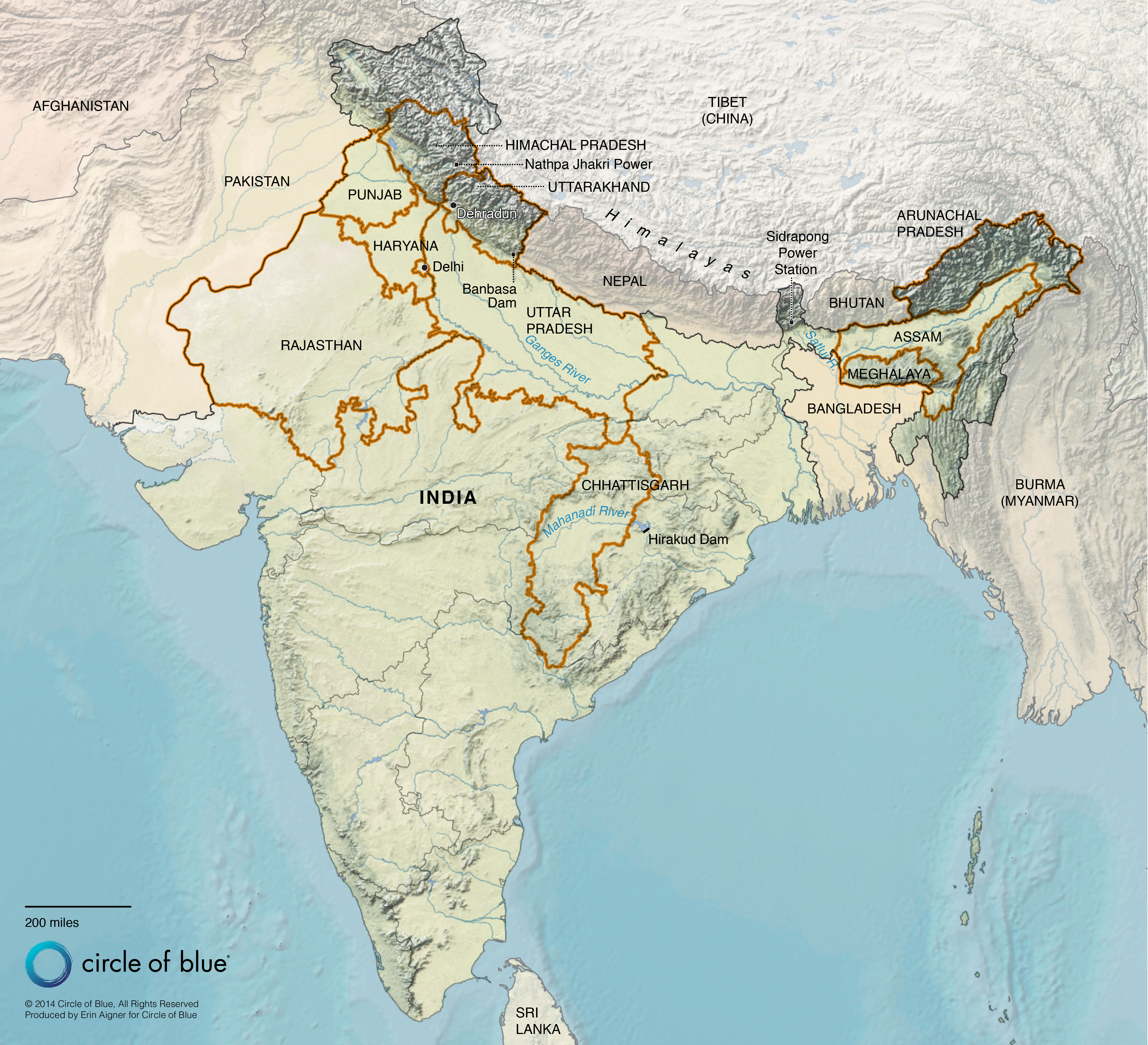 Гималаи на какой территории. Горы Гималаи и Индия на карте. Карта Индии физическая Гималаи. Гималаи на карте Индии.