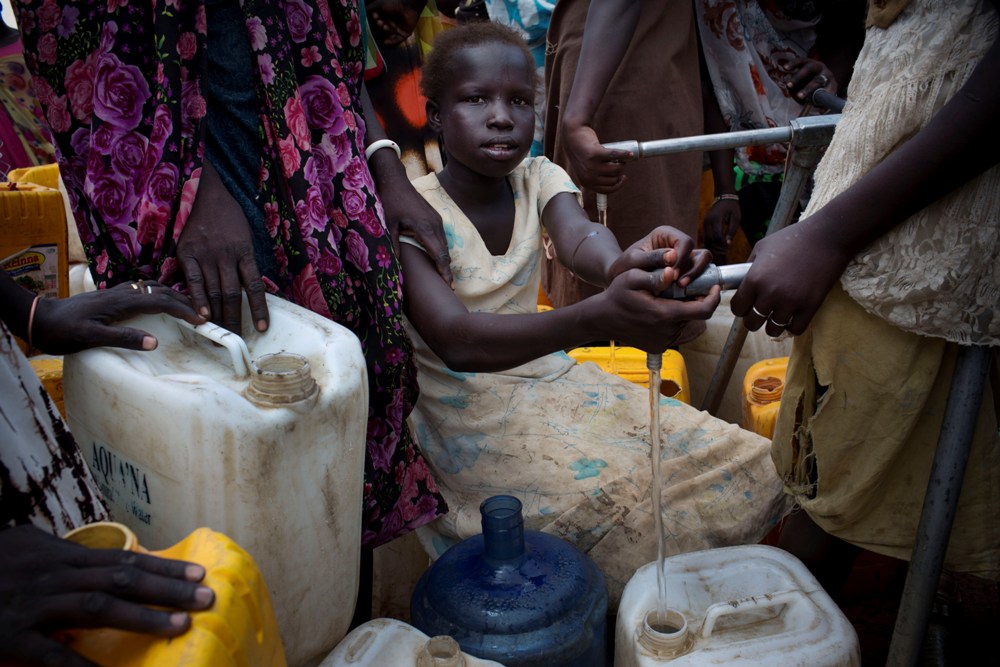 South Sudan fighting water sanitation refugees displaced civil war