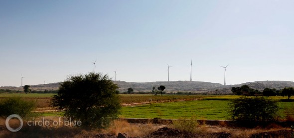 Rajasthan is developing wind energy power plants, like this one outside Jodhpur. Interest, though, is slowing because of difficulties the state is having transmitting the electricity. Just 31 new megawatts of wind generating capacity are scheduled to be built this year, down from an average of 540 megawatts of new generating capacity annually from 2010 to 2013. 
