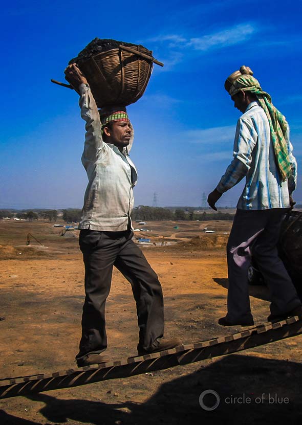 In Meghalaya, a northeast India state, coal mining is done by hand in dangerous pits and shafts.  Coal is loaded by hand into trucks for transport to steel, cement, and chemical plants in neighboring Assam. 