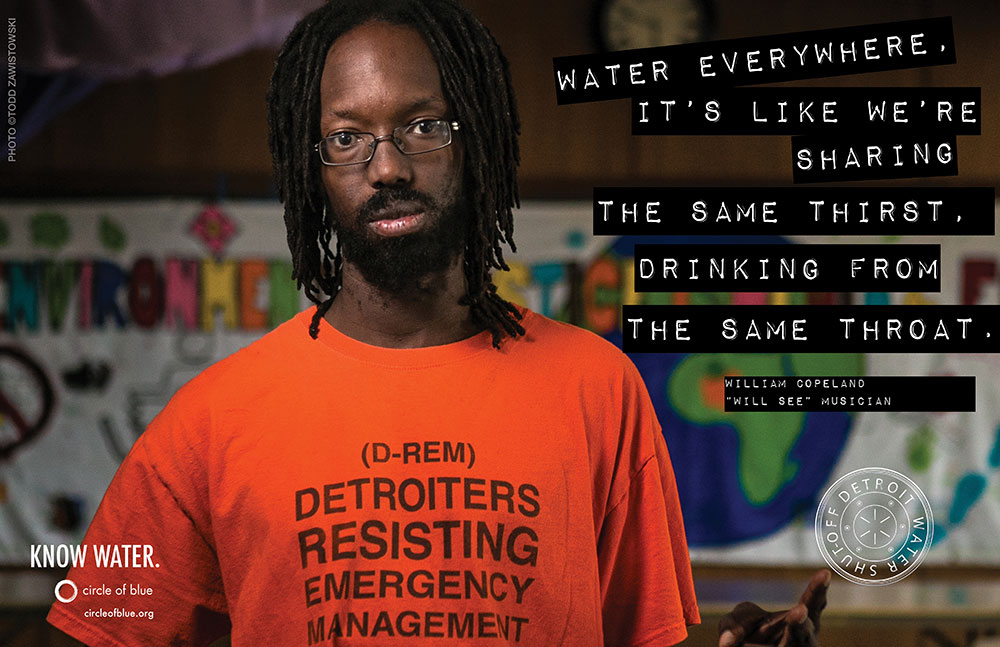 William Copeland Will See Hip Hop Music Artist EMEAC East Michigan Environmental Action Coalition Detroit Water Shut off Water Warrior