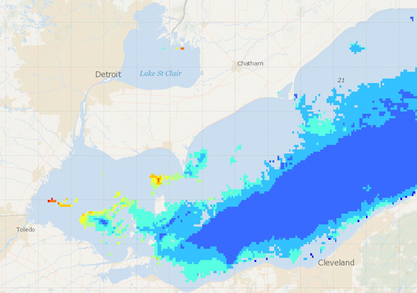 Lake Erie chlorophyll concentrations