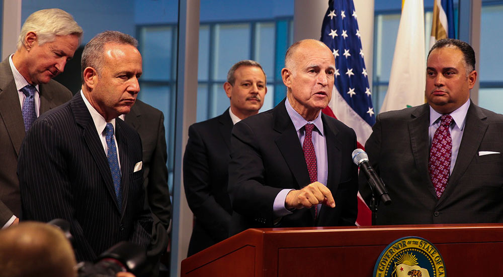 California drought emergency Governor Jerry Brown