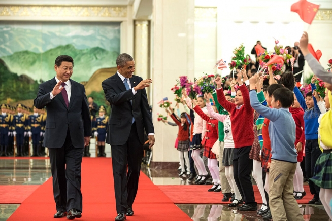 Barack Obama Xi Jinping water energy climate change China United States cooperation welcome ceremony beijing