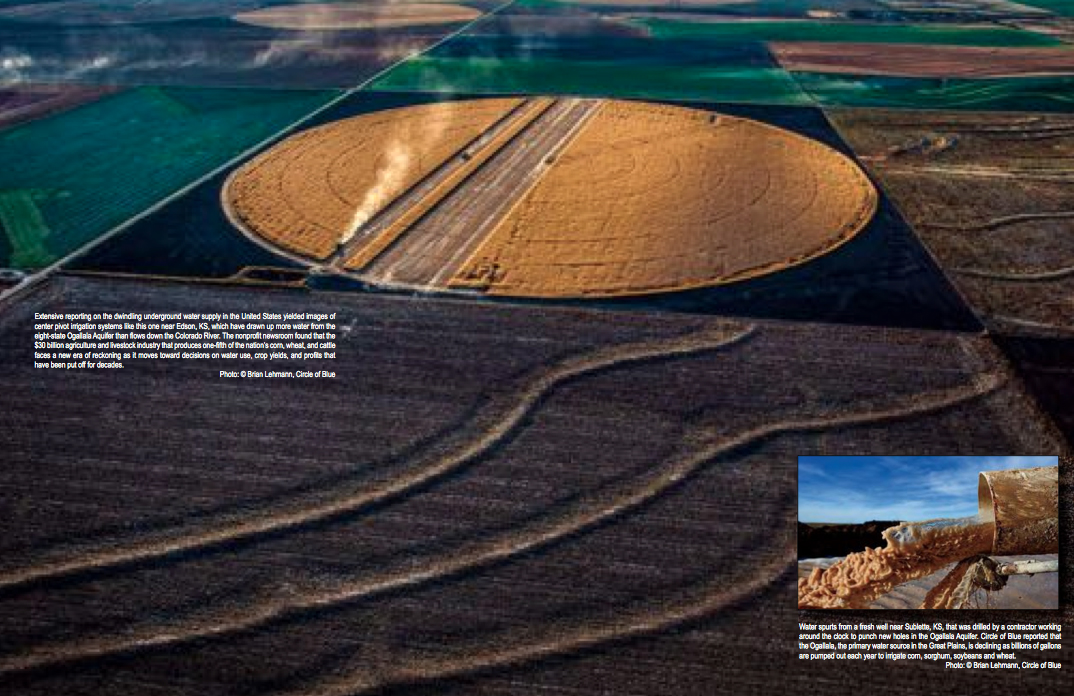 Brian Lehmann Ogallala Farming Agriculture SEJ SEJournal Winter 2015 Circle of Blue J. Carl Ganter March 2015 Society of Environmental Journalists