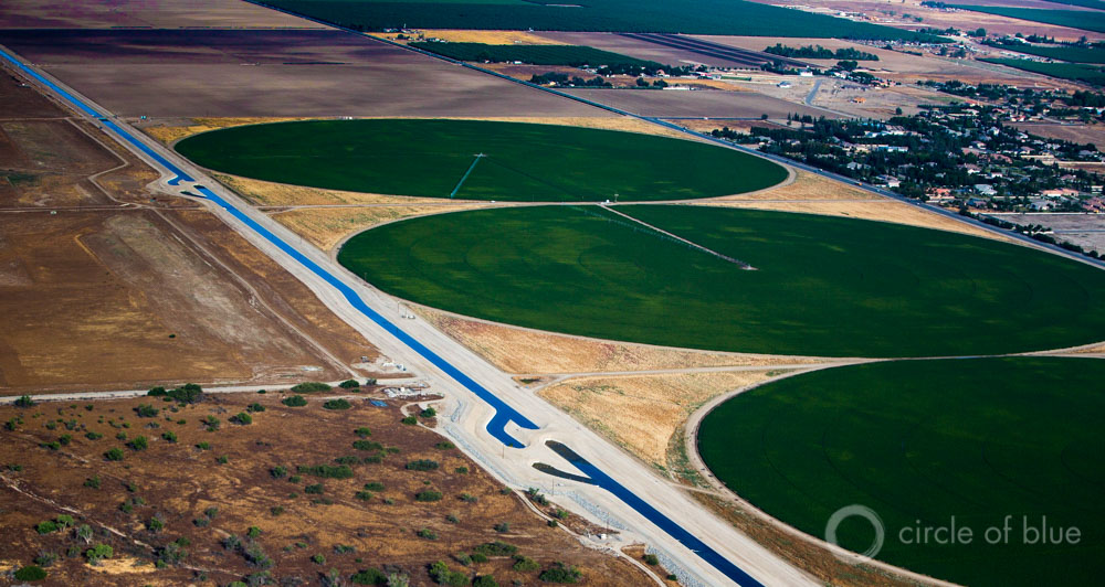 California drought Kern County crop circle agriculture irrigation aerial J. Carl Ganter Circle of Blue Maestro Conference Catalyst California town hall