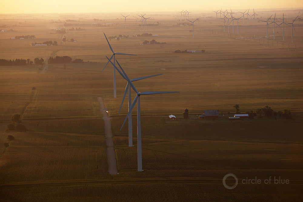 wind farm Illinois renewable energy clean power field midwest carl ganter circle of blue