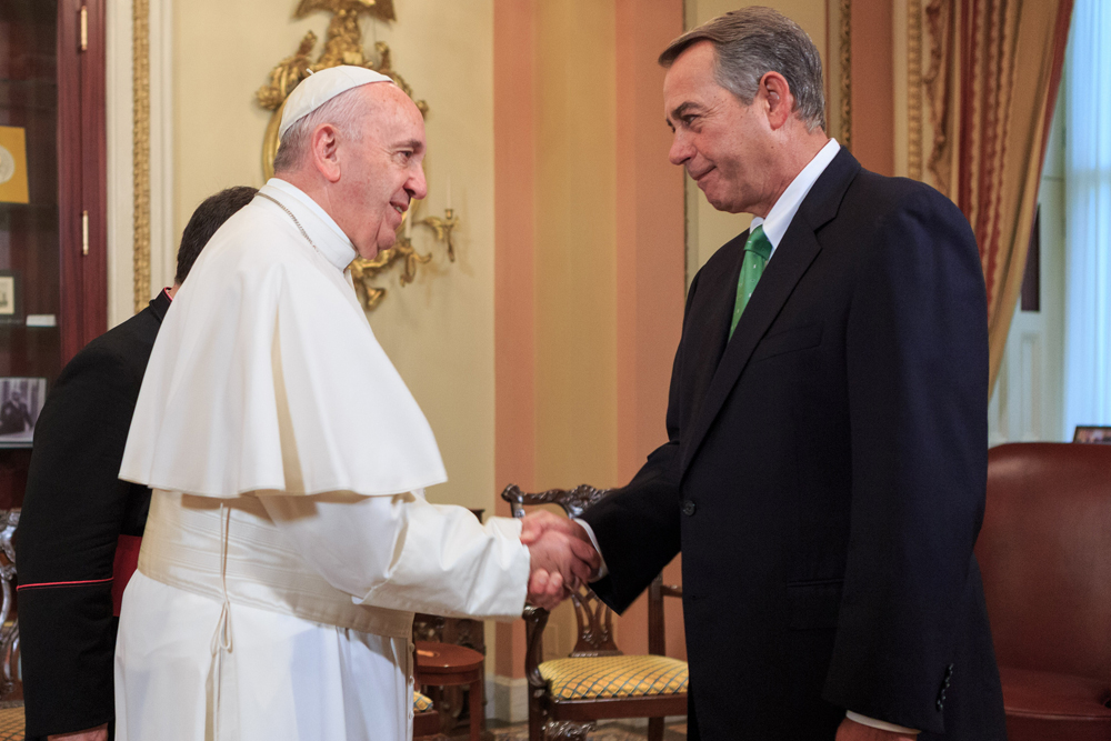 John Boehner Pope Francis United States Speaker of the House Congress resignation Republican Party