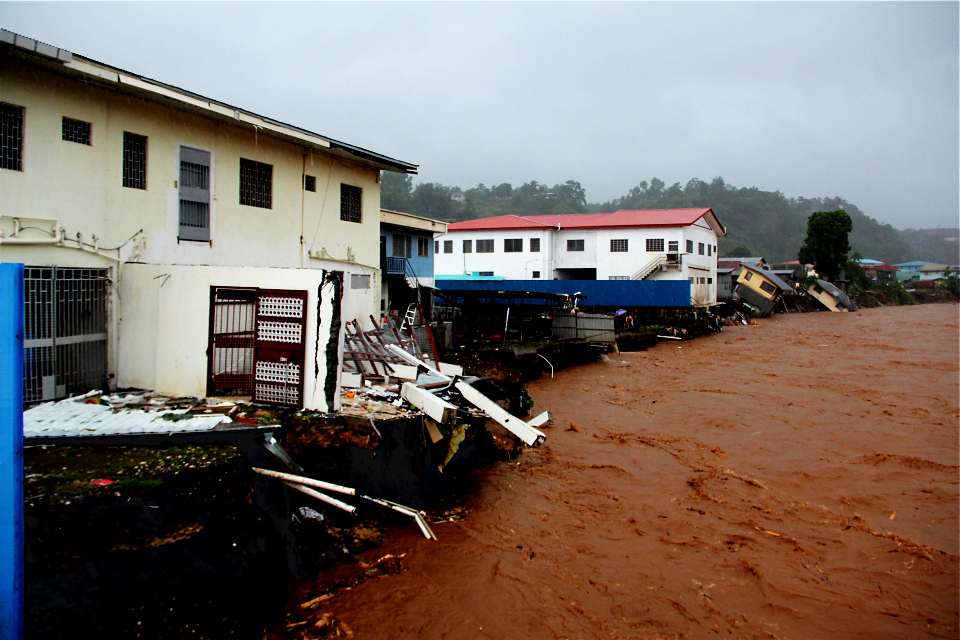 Over a period of three days in April 2014, more than 600 millimeters of rain fell on Honiara, the capital of the Solomon Islands. The storm exposed severe vulnerabilities in the city’s health infrastructure, of which 75 percent is located in areas vulnerable to damage by a future flood event. Photo © Eileen Natuzzi 