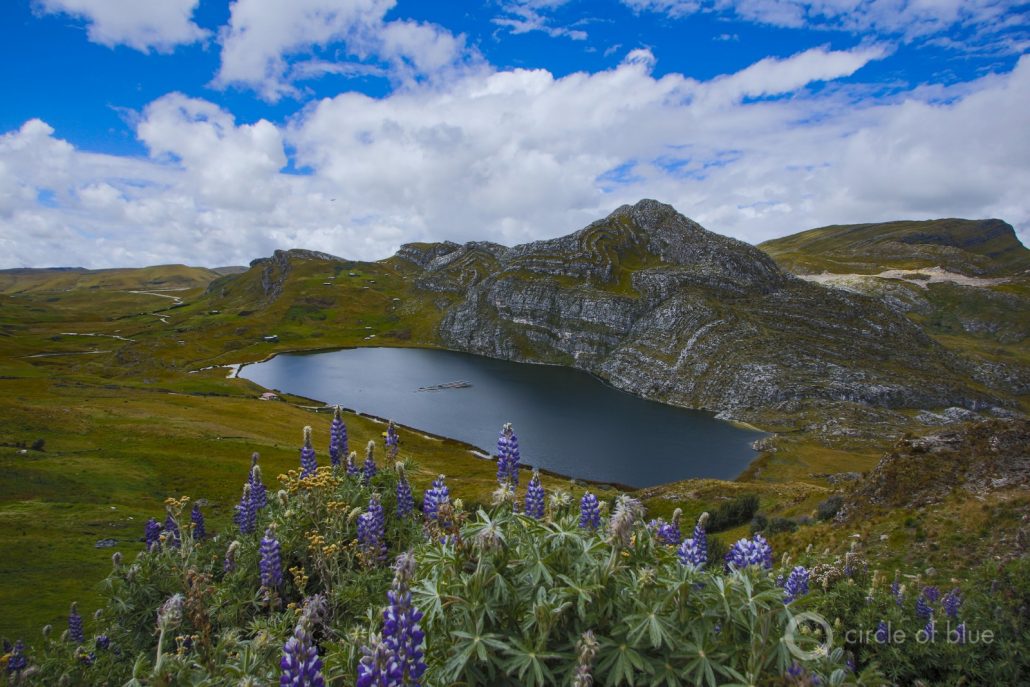 This lake, and much of the highland grasslands and ridges seen from this view of the Andes would have vanished with development of the Conga gold mine. Newmont has indefinitely suspended construction of the mine following more than a decade of protest.