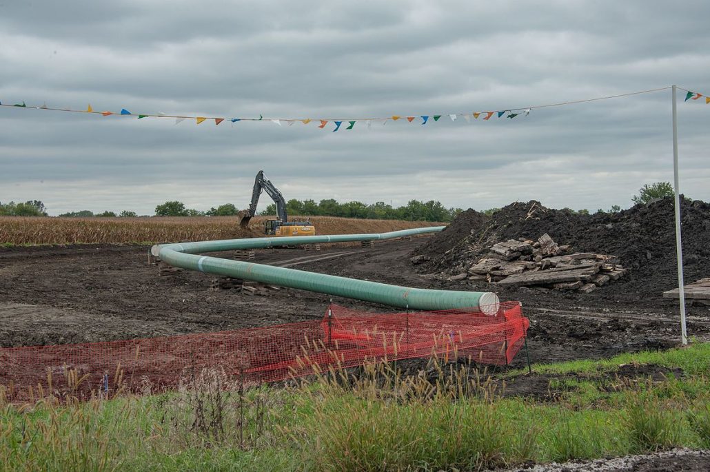 Construction of the Dakota Access pipeline in Central Iowa. Photograph from wikipedia.org creative commons. 
