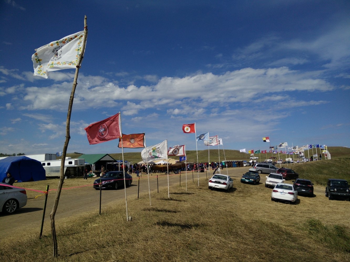 In 2015, thousands gathered in North Dakota to demonstrate against the Dakota Access pipeline in the year’s most visible public protest in the United States. Opponents of the Keystone XL pipeline are preparing to renew the fight against a suddenly revived project. Photo courtesy of Creative Commons