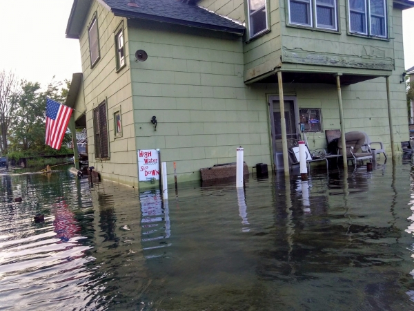 Flooded house